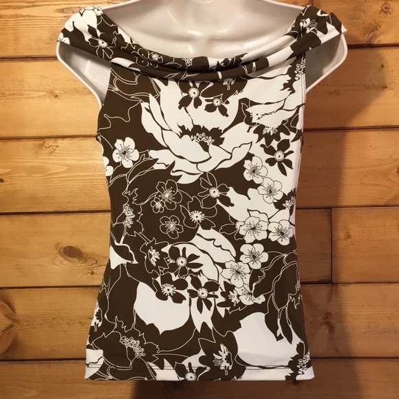 BCBGMaxAzaria | Shawl Collar Wrap Stretch Top M - Picture 2 of 3